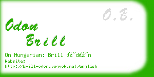 odon brill business card